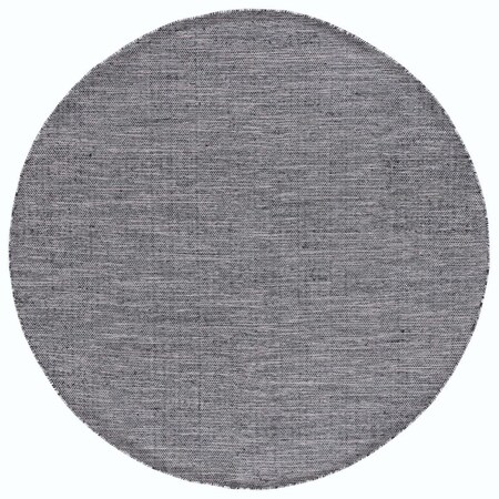 Safavieh 6 x 6 ft. Montauk Flat Weave Round Area Rug, Black & Ivory MTK701Z-6R